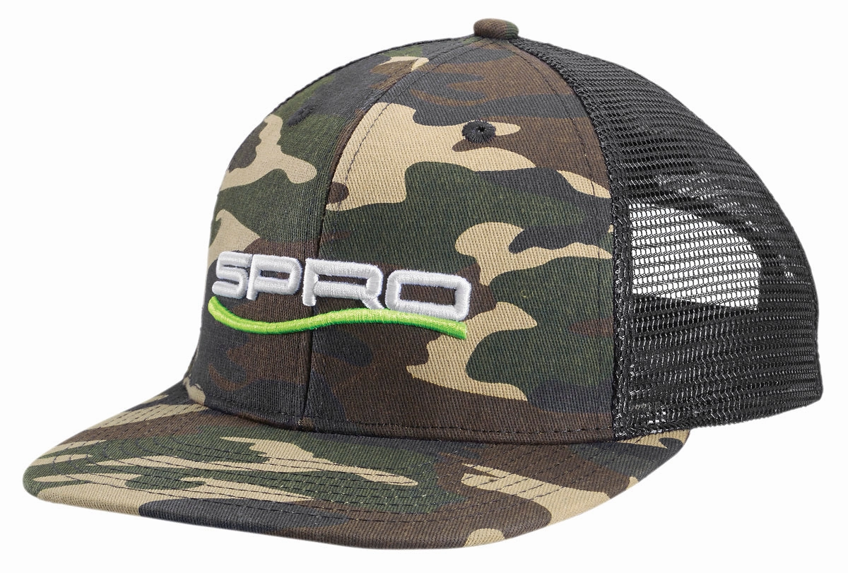 SPRO TRUCKER HAT CAMO/BLACK WHITE